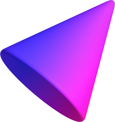 Vibrant Blocky 3D Shape Gradient Cone